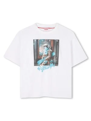 T-shirt z nadrukiem HUGO Kids