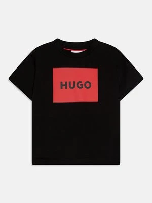 T-shirt z nadrukiem Hugo czarny