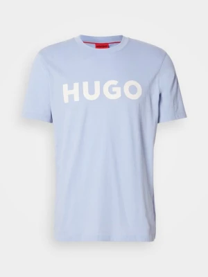 T-shirt z nadrukiem Hugo liliowy