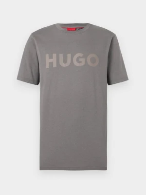 T-shirt z nadrukiem Hugo szary
