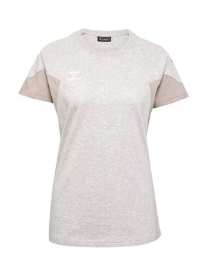 T-shirt z nadrukiem Hummel jasnoszary