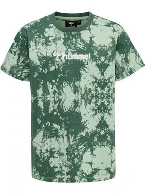 T-shirt z nadrukiem Hummel ciemnozielony