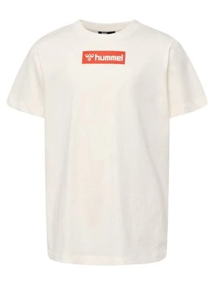 T-shirt z nadrukiem Hummel mleczny
