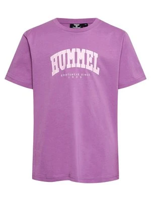 T-shirt z nadrukiem Hummel fioletowy