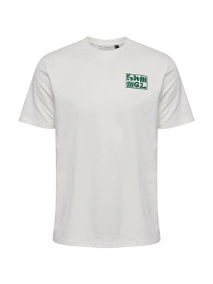 T-shirt z nadrukiem Hummel biały