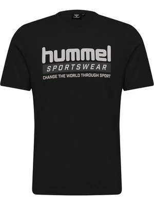 T-shirt z nadrukiem Hummel czarny