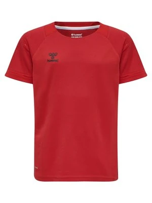 T-shirt z nadrukiem Hummel czerwony