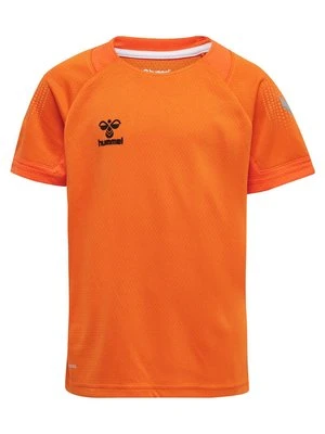 T-shirt z nadrukiem Hummel pomarańczowy