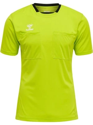 T-shirt z nadrukiem Hummel zielony neon