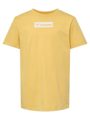 T-shirt z nadrukiem Hummel żółty