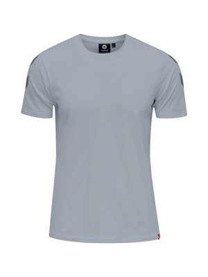 T-shirt z nadrukiem Hummel szary melanż
