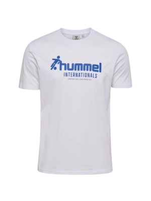 T-shirt z nadrukiem Hummel biały