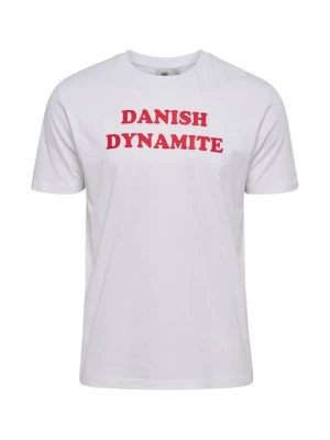 T-shirt z nadrukiem Hummel biały