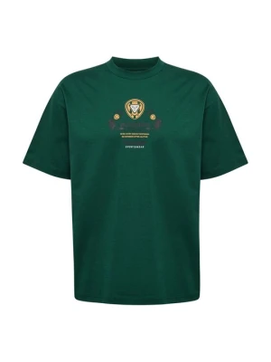 T-shirt z nadrukiem Hummel ciemnozielony
