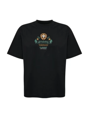 T-shirt z nadrukiem Hummel czarny