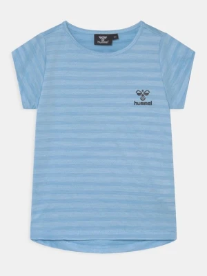 T-shirt z nadrukiem Hummel jasnoniebieski