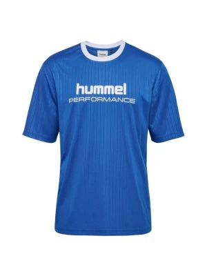 T-shirt z nadrukiem Hummel niebieski