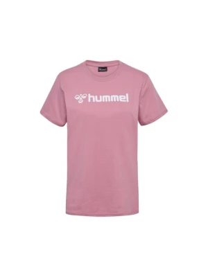 T-shirt z nadrukiem Hummel różowy