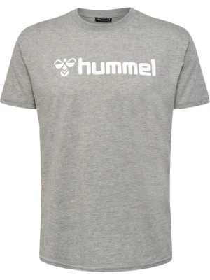 T-shirt z nadrukiem Hummel szary