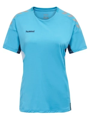 T-shirt z nadrukiem Hummel turkusowy