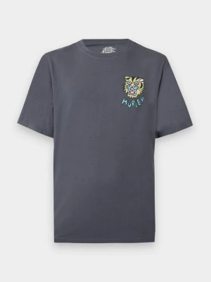 T-shirt z nadrukiem Hurley szary