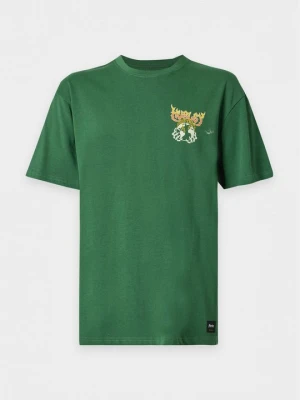 T-shirt z nadrukiem Hurley zielony