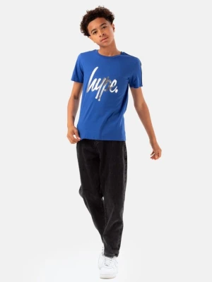T-shirt z nadrukiem HYPE niebieski