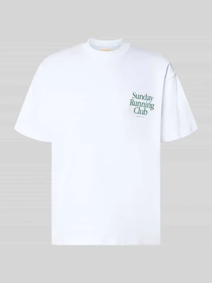 T-shirt z nadrukiem i okrągłym dekoltem ANOTHER COTTON LAB