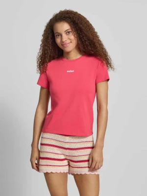 T-shirt z nadrukiem i okrągłym dekoltem REVIEW