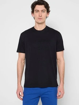 T-shirt z nadrukiem Iceberg czarny