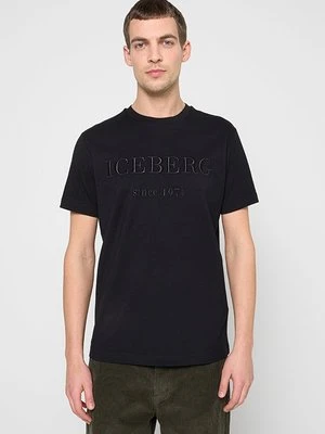 T-shirt z nadrukiem Iceberg czarny
