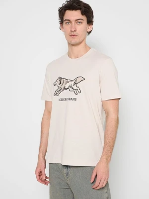 T-shirt z nadrukiem Iceberg beżowy