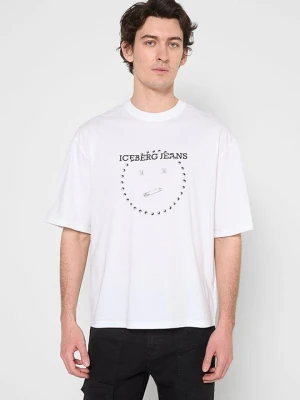 T-shirt z nadrukiem Iceberg biały