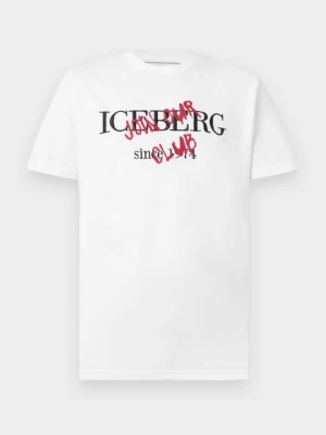 T-shirt z nadrukiem Iceberg biały