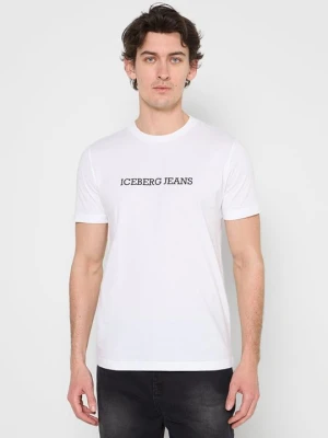 T-shirt z nadrukiem Iceberg biały