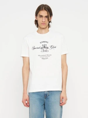 T-shirt z nadrukiem Iceberg biały