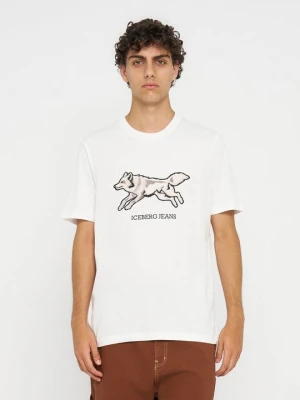 T-shirt z nadrukiem Iceberg biały