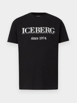 T-shirt z nadrukiem Iceberg czarny