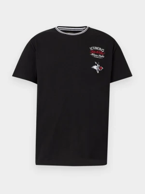 T-shirt z nadrukiem Iceberg czarny