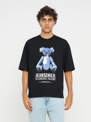 T-shirt z nadrukiem Iceberg czarny