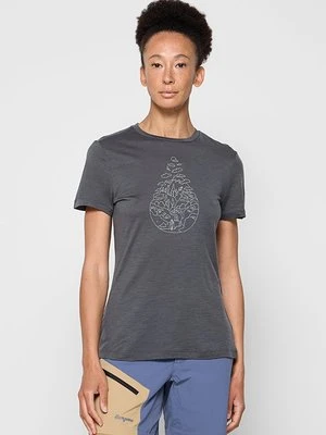 T-shirt z nadrukiem Icebreaker szary
