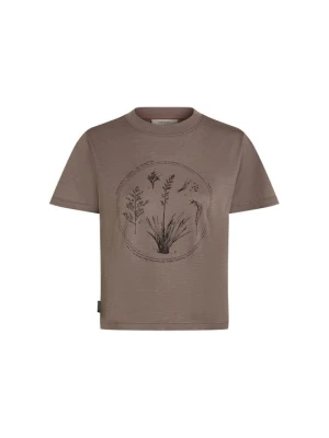 T-shirt z nadrukiem Icebreaker beżowy