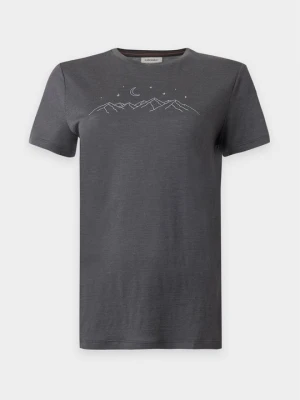 T-shirt z nadrukiem Icebreaker ciemnoszary
