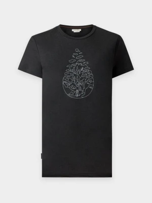 T-shirt z nadrukiem Icebreaker czarny