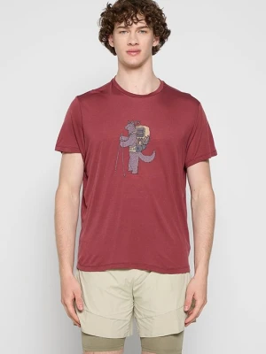 T-shirt z nadrukiem Icebreaker czerwony