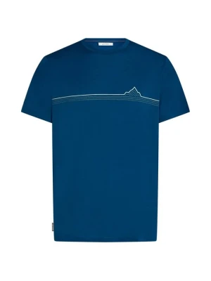 T-shirt z nadrukiem Icebreaker granatowy