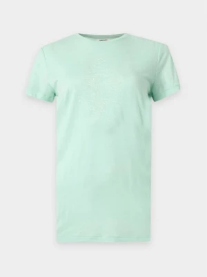 T-shirt z nadrukiem Icebreaker miętowy