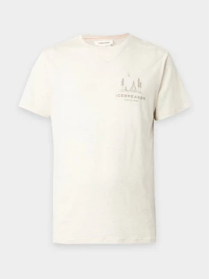 T-shirt z nadrukiem Icebreaker mleczny