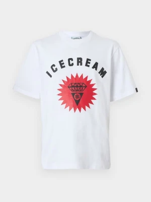 T-shirt z nadrukiem Icecream biały