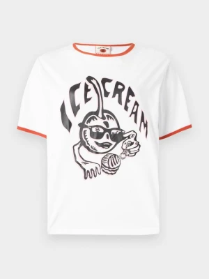T-shirt z nadrukiem Icecream biały